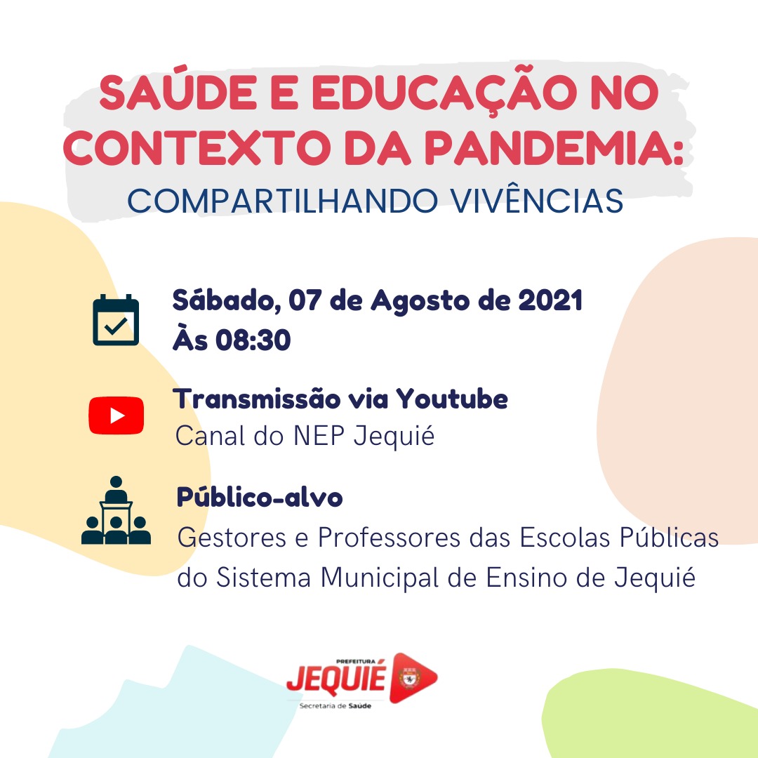 Participe do momento de formação que discutirá o retorno das aulas no formato semipresencial na Rede Municipal de Ensino de Jequié.