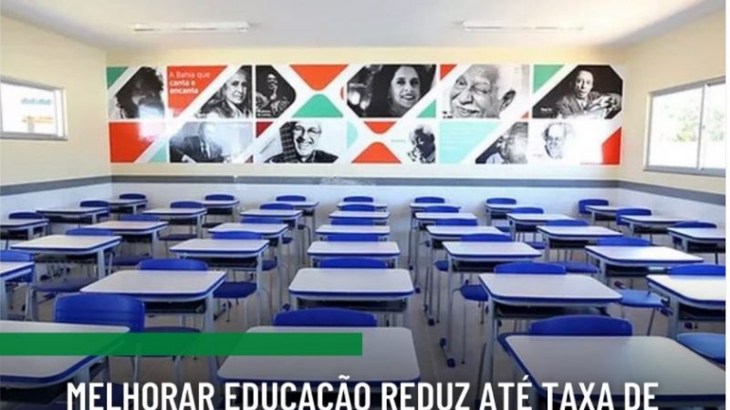 ESTUDO APONTA QUE MELHORAR EDUCAÇÃO REDUZ TAXA DE HOMICÍDIO