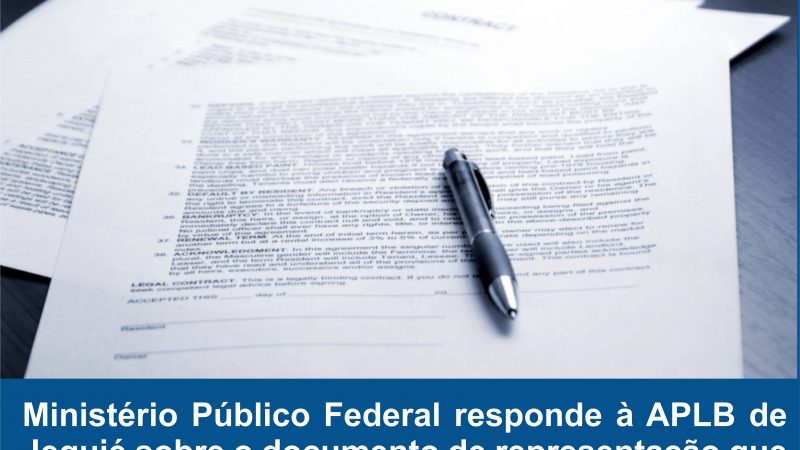 Ministério Público Federal responde à APLB de Jequié sobre o documento de representação que o sindicato encaminhou questionando a não observância, pelo Executivo Municipal, da atualização do Piso Salarial do Magistério.