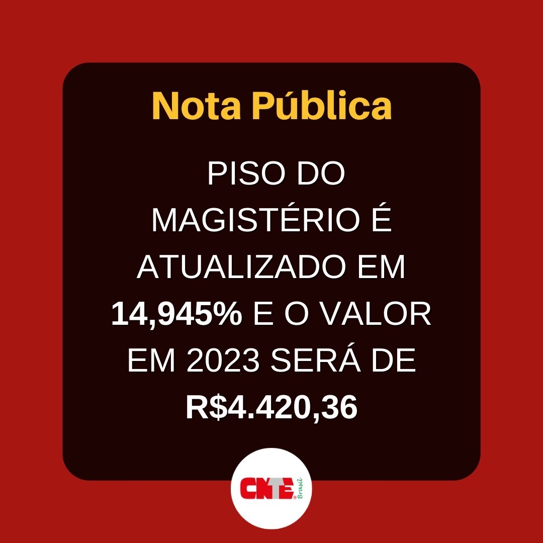 Em 2023, Piso do Magistério será de R$4.420,36