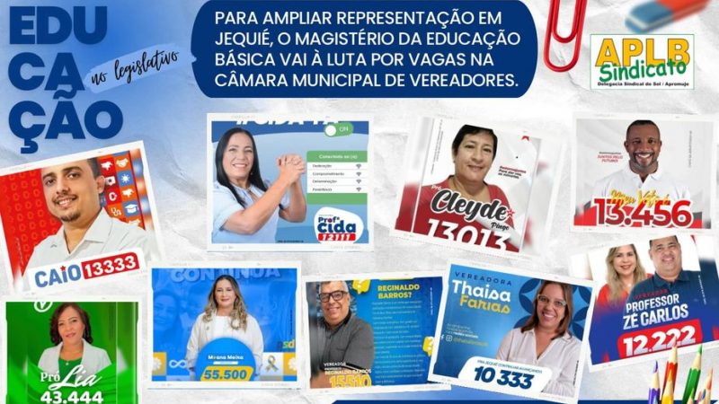 PARA AMPLIAR REPRESENTAÇÃO EM JEQUIÉ, MAGISTÉRIO DA EDUCAÇÃO BÁSICA VAI À LUTA POR VAGAS NA CÂMARA MUNICIPAL DE VEREADORES.