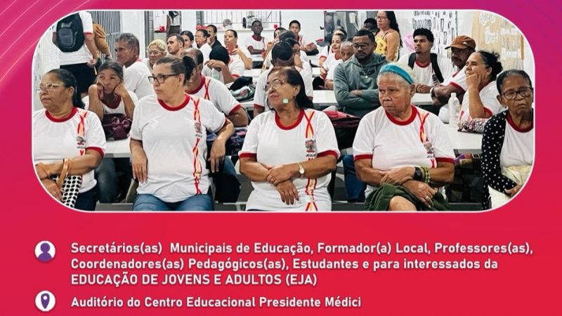 V Encontro Formativo do Território Médio Rio das Contas – Pacto EJA. Se inscreva!