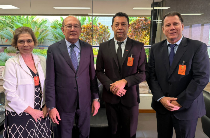 Em reunião com ministro Gilmar Mendes, CNTE defende fim da militarização nas escolas