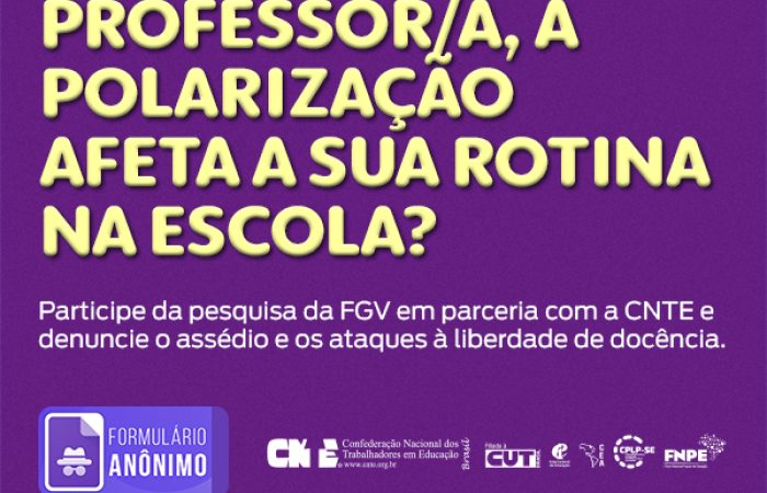Pesquisa investiga como a polarização afeta o dia a dia de professores/as
