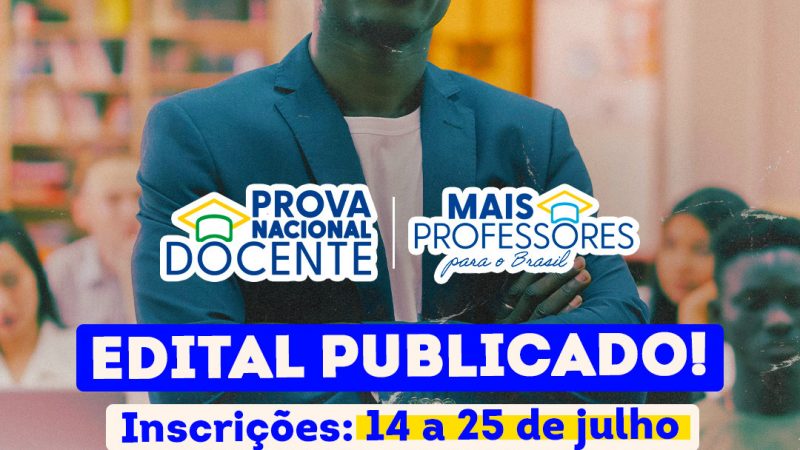 Publicado edital da Prova Nacional Docente/2025